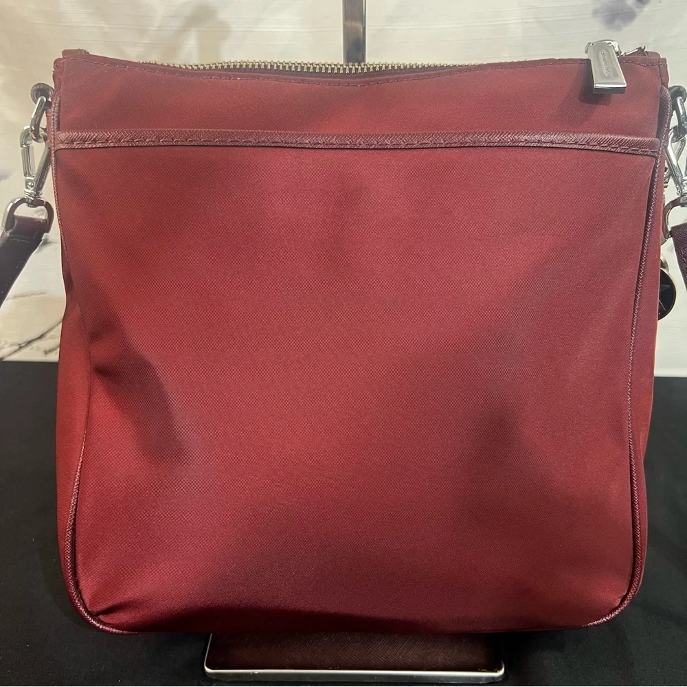 Michael Kors' Jet Set Charm Large Flat Burgundy Crossbody/Shoulder Bag/Purse
